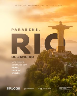 Aniversário Rio de Janeiro 01 de Março PSD Editável