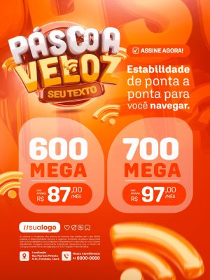 Páscoa Veloz Ofertas Assine Agora PSD Editável
