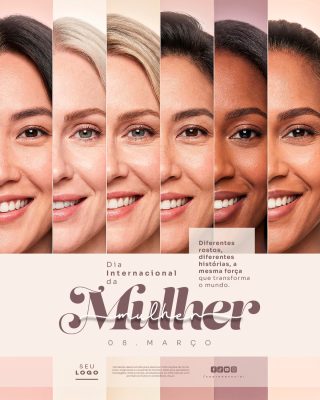 Dia Internacional da Mulher 08 de Março Divulgação PSD Editável