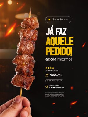 Bar e Boteco Já Faz Aquele Pedido Agora Mesmo PSD Editável