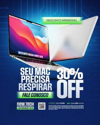 Seu Mac Precisa Respirar Fale Conosco PSD Editável