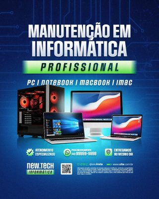 Manutenção em Informática Profissional PSD Editável