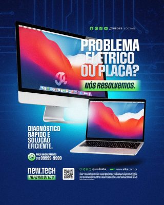 Manutenção Problema Elétrico ou Placa Nós Resolvemos PSD Editável