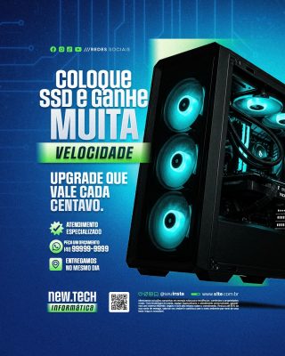 Informática Coloque SSD e Ganhe Muita Velocidade PSD Editável