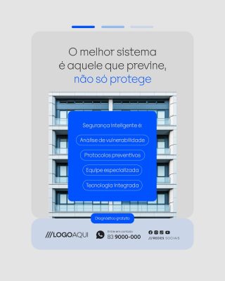 Sistema Inteligente Segurança Previna Proteja PSD Editável