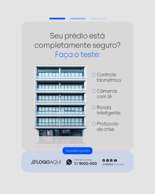 Segurança Predial Faça o Teste Diagnóstico Gratuito PSD Editável