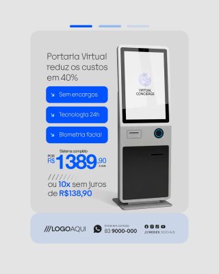 Portaria Virtual Reduz Custos em 40% PSD Editável