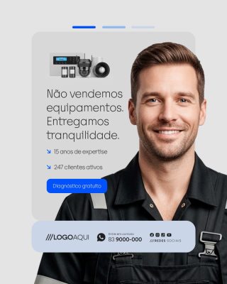 Empresa de Segurança Não Vendemos Equipamentos Entregamos Tranquilidade PSD Editável