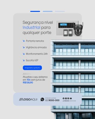Segurança Nível Industrial Para Qualquer Porte PSD Editável