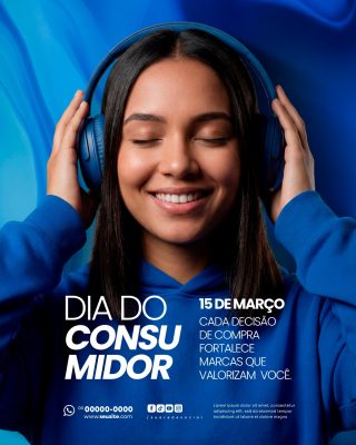 Dia do Consumidor 15 de Março Poster Digital PSD Editável