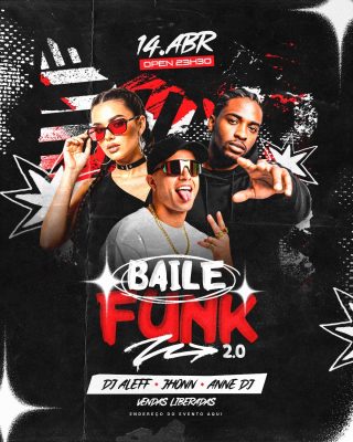 Baile Funk 2.0 14.ABR Open 23h30 Flyer PSD Editável