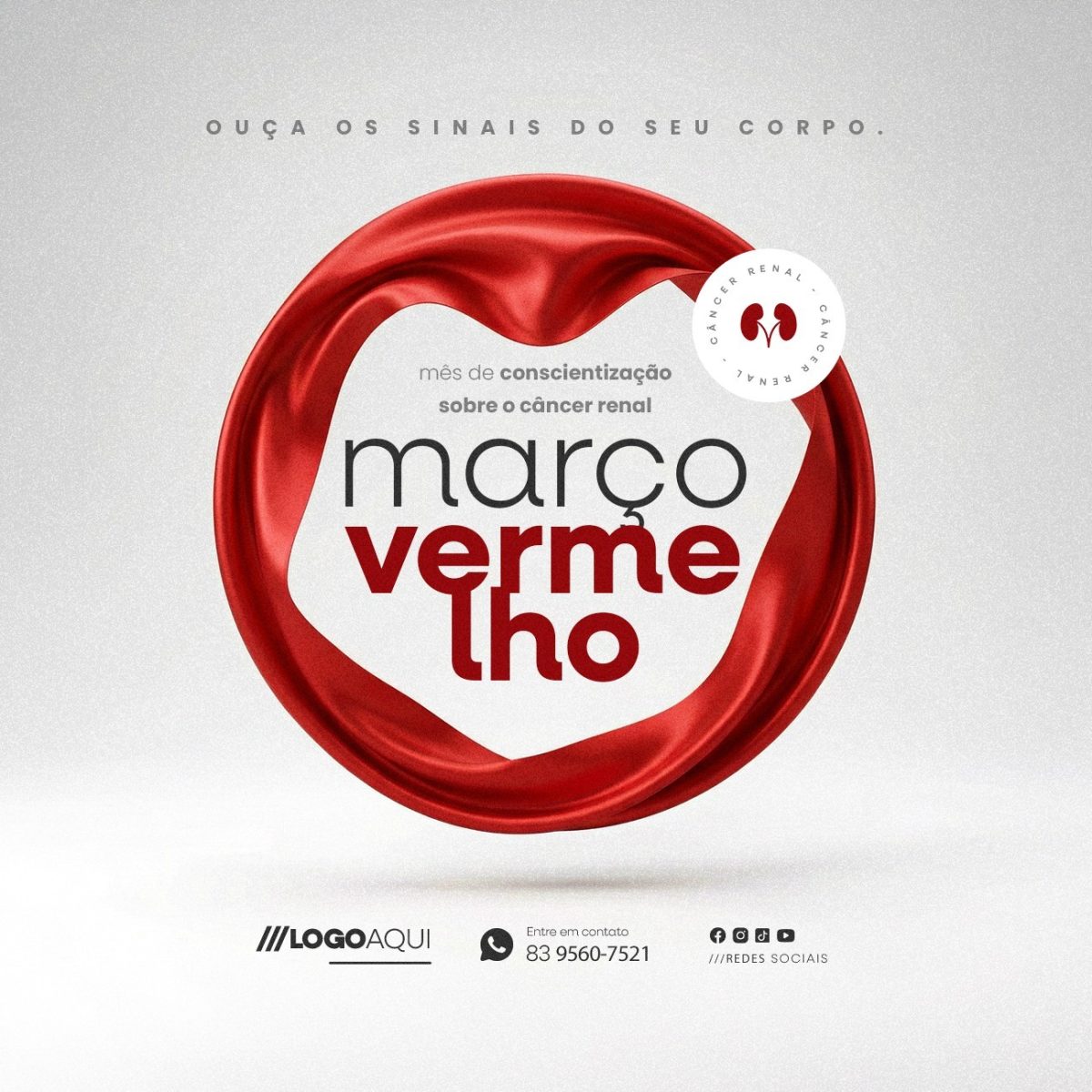 Março Vermelho Ouça os Sinais do Seu Corpo PSD Editável