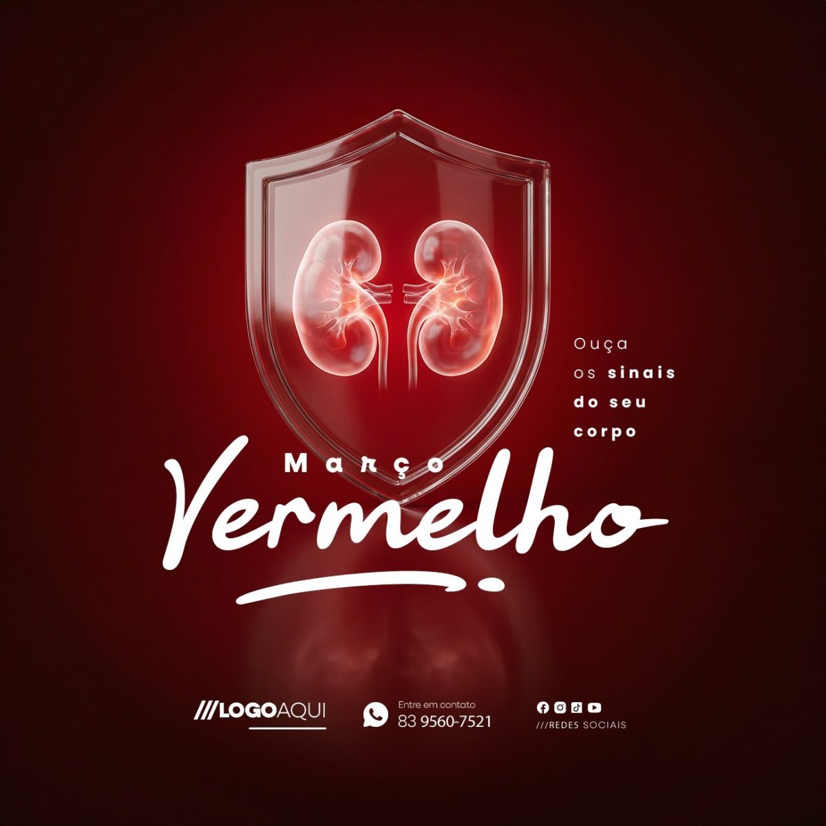 Março Vermelho Ouça os Sinais do Seu Corpo PSD Editável