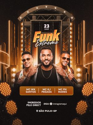 Flyer Funk Extreme Social Media Feed PSD Editável