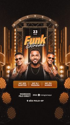 Flyer Funk Extreme Social Media Story PSD Editável