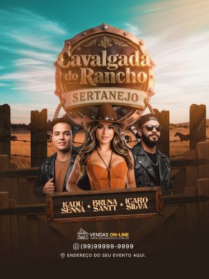 Cavalgada do Rancho Sertanejo Bruna Santt Kadu Senna Icaro Silva PSD Editável