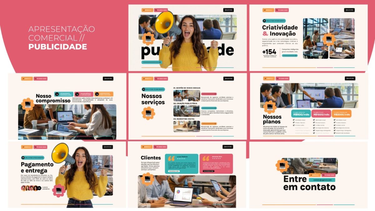 Apresentação Comercial Publicidade PSD Editável