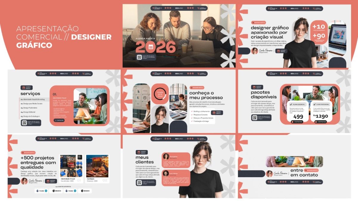 Apresentação Comercial Designer Gráfico PSD Editável