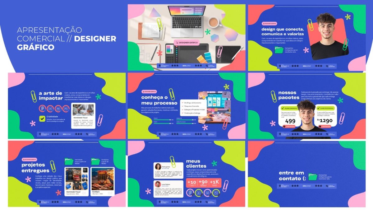 Apresentação Comercial Designer Gráfico PSD Editável