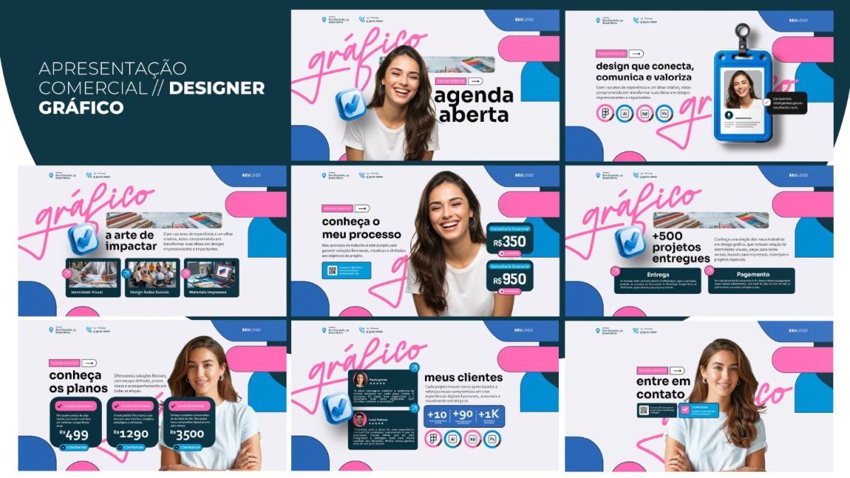 Apresentação Comercial Designer Gráfico PSD Editável