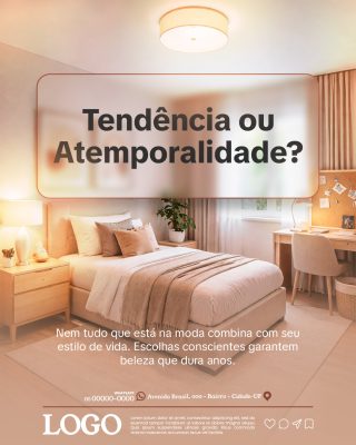 Arquitetura Tendência ou Atemporalidade Design de Interiores PSD Editável
