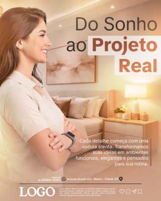 Arquitetura Design Interiores Do Sonho ao Projeto Real Ambiente PSD Editável