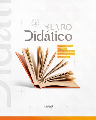 Dia Nacional do Livro Didático Arte com Livro Aberto PSD Editável