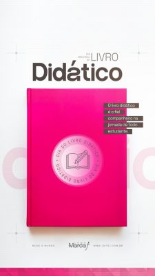 Dia Nacional do Livro Didático Mude o Mundo Marcad PSD Editável