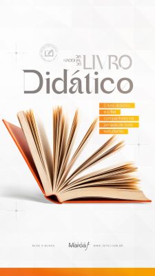 Dia Nacional do Livro Didático Mude O Mundo Post PSD Editável