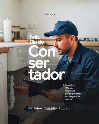 Dia do Consertador 19 Março Seu Ofício Resgata Memórias PSD Editável