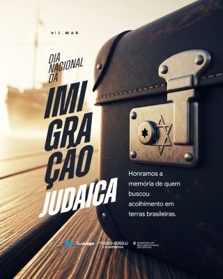 Imigração Dia Nacional da Imigração Judaica 18 de Março PSD Editável