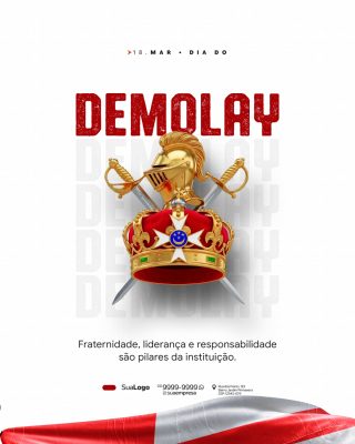 DeMolay 18 Mar Dia do DeMolay Fraternidade e Liderança PSD Editável