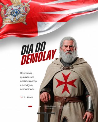 Dia do DeMolay Honramos Quem Busca Conhecimento PSD Editável