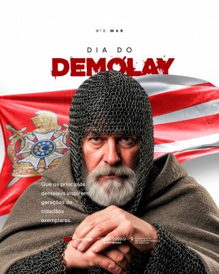 Dia do DeMolay 18 Março Princípios a Inspirar PSD Editável