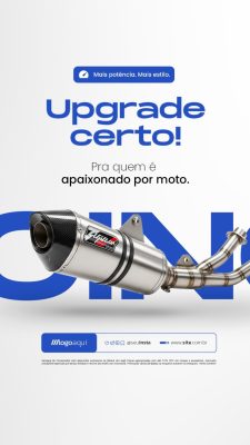 Story Upgrade Certo Pra quem é Apaixonado por Moto PSD Editável