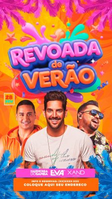 Revoada de Verão Harmonia do Samba Eva Xand 28 FEV PSD Editável