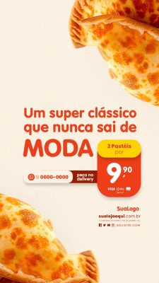 Story Pastelaria Pastéis em Oferta Super Clássico Dois Pastéis por 9,90 PSD Editável