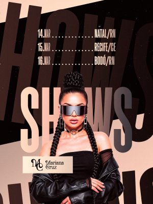 Flyer Agenda de Shows Mariana Cruz PSD Editável