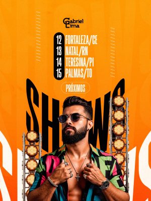 Flyer Gabriel Lima Próximos Shows PSD Editável
