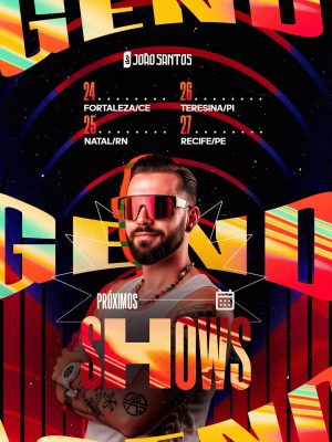 Flyer Próximos Shows João Santos PSD Editável