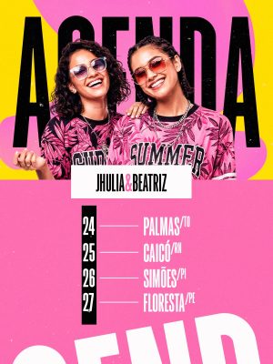 Flyer Agenda de Shows Jhulia e Beatriz  PSD Editável