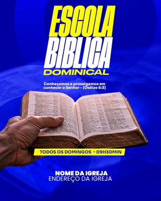 Escola Bíblica Dominical Aprender a Conhecer o Senhor PSD Editável