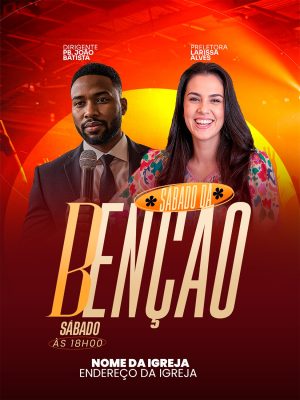 Sábado da Benção Evento Igreja Culto Religioso Flyer PSD Editável