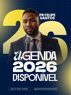 Agenda 2026 Disponível Modelo Profissional PSD Editável