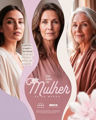 Dia Internacional da Mulher 08 de Março Social Media PSD Editável