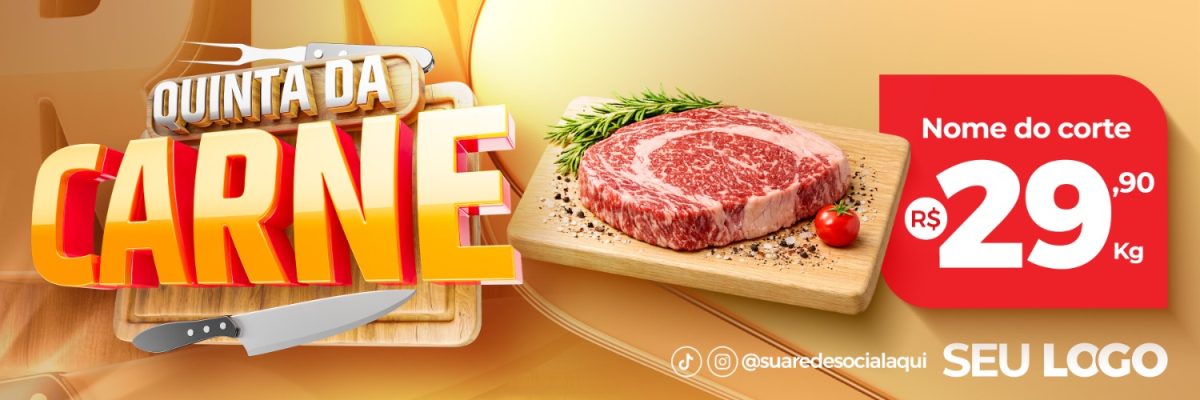 Quinta da Carne Anuncie Oferta Promocional Design PSD Editável