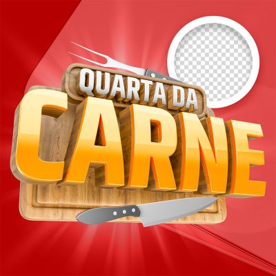 Quarta da Carne Promocional com Foto e Talheres PSD PSD Editável