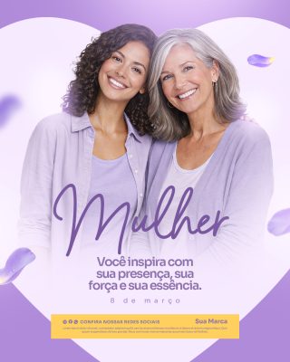 Dia Internacional da Mulher 08 de Março Banner PSD Editável