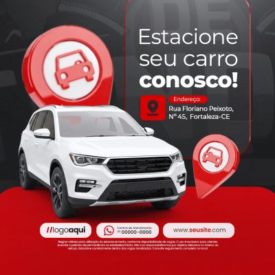 Estacionamento Estacione Seu Carro Conosco Fortaleza PSD Editável