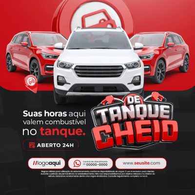 De Tanque Cheio Suas Horas Valem Combustível Estacionamento PSD Editável